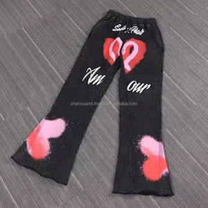 Survêtements pour hommes avec broderie en détresse Streetwear Ensembles de pantalons de survêtement et de sweat à capuche Sun Fade Tracksuit Acid Wash Jogger Set Men's Sweatsuit - Product Image 3