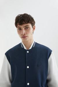 Nouveautés manteaux d'université OEM avec logo personnalisé veste de baseball hommes avec manches en cuir veste Letterman d'hiver imperméable décontracté - Product Image 2