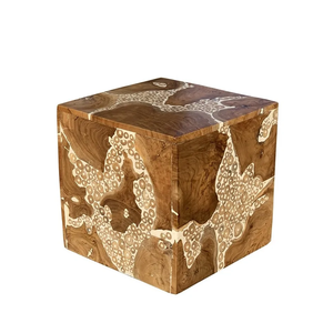 Tabouret en bois et en résine au design supérieur Tabouret en bois fabriqué à la main Tabouret en bois de résine de qualité supérieure - Product Image 2