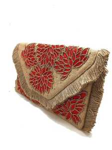 Luxury Embroidered Cotton <b>Square</b> Clutch Handbags for Adult Women Marco Enterprises Birthday Portable Wholesale Supplier - Product Image 4