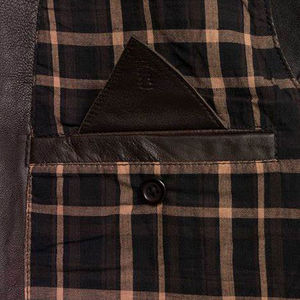 Chaleco de Cuero Transpirable sin Mangas a la Moda para Hombre, Chaleco de Motociclista de Cuero, Chaleco de Cuero Vacuno para Hombre - Product Image 5