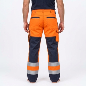 <b>Men</b> Safety <b>Pant</b> High Visibility <b>Work</b> Trousers Reflective Tape Durable Fabric Breathable Construction Comfortable Industrial Wear - Product Image 2