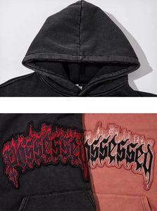 เสื้อฮู้ดดี้ผ้าฟลีซหนานุ่มสำหรับฤดูหนาว ผลิตตามแบบ OEM ตกแต่งด้วยลายปักคริสตัล 100% ผ้าฝ้าย  ลายตัวอักษร  เป็นมิตรต่อสิ่งแวดล้อม ระบายอากาศได้ดี สไตล์สตรีทแวร์ - Product Image 4