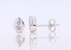 Estilo moderno 1,00 Quilates Lab Grown Diamond Push Back Stud Pendientes Plata esterlina Venta al por mayor OEM - Product Image 6