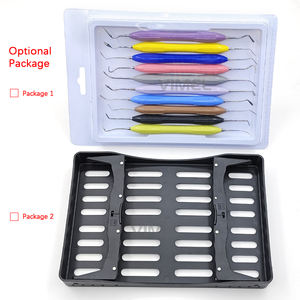 Kit strumenti di riempimento composito dentale 10 pz sterilizzazione ad alta temperatura manico in silicone restauro estetico dentale - Product Image 6