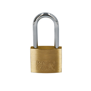 Lucchetto in ottone, con archetto lungo, a chiave unificata, 50 mm, n. 1, Resistente - Product Image 1