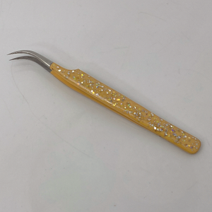 Pinzas para pestañas postizas Acero inoxidable Calidad fina Recto y curvado Top Lash Tweezes Suministros de extensión de pestañas - Product Image 2