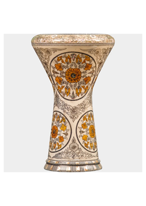 Authentique Tambour à Main en Aluminium Gawharet El Fan Peach Meadow Sombaty Darbuka 23cm pour Doumbek Artisanal Incrusté - Product Image 2