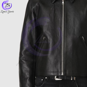 Nouveaux vêtements d'extérieur à la mode réchauffer sur mesure classique qualité adulte vêtements d'extérieur fermeture éclair élégant à manches longues veste en cuir Pu pour hommes - Product Image 5