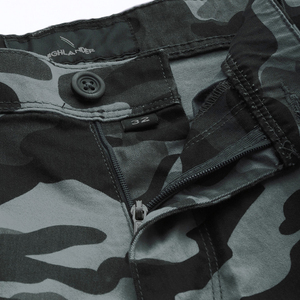 <b>Men's</b> Camouflage Printed <b>Bermuda</b> <b>Shorts</b> With Pockets Quick Dry Casual Style Mid Waist Button Fly Oxford Fabric - Product Image 6