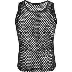 Débardeurs haute performance respirants grande taille pour hommes Logo personnalisé ou texte imprimé col rond vêtements d'entraînement débardeurs en vente - Product Image 6