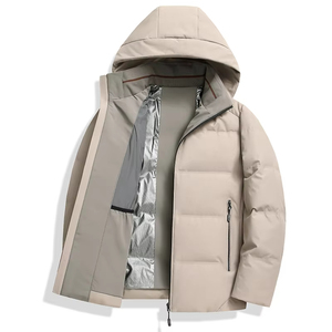 Streetwear personnalisé blouson aviateur pour hommes noir polyester tissu satin vestes surdimensionnées pour hommes - Product Image 4