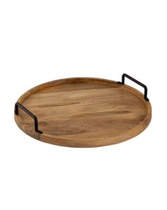 Bandeja de madera de estilo moderno para decoración de mesa de cena para Ramadán y bodas con sándwich redondo de madera y bandejas de postre - Product Image 3