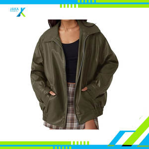 Chaqueta Oversize de Cuero Sintético para Mujer, Estilo Motociclista, Abrigo Formal de Otoño con Cierre de Cremallera y Ajuste Relajado, Ecológica y Gruesa - Product Image 4