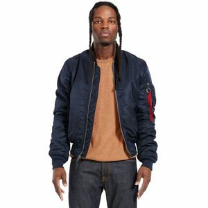 Chaqueta Bomber Personalizada de Satén para Hombre, Ropa de Calle a Prueba de Viento, Chaqueta Bomber OEM, Nuevo Diseño Varsity - Product Image 1