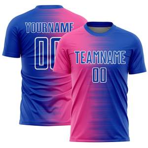 OEM vente en gros, ensemble de sublimation uniforme de maillot de football personnalisé avec nom et numéro, col rond, tissu de haute qualité - Product Image 2