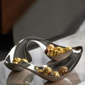 Amazing Nordic Modern Luxury <b>Serving</b> <b>Bowl</b> Decorative Gold Plated Design For Fruit Centerpiece Display Free Set of 2 - Product Image 2