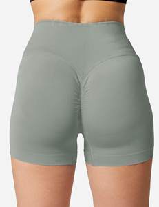 Pantalones cortos de Yoga sin costuras de cintura alta para mujer, mallas de entrenamiento, ropa deportiva para gimnasio, ropa deportiva reciclada hecha de Spandex/nailon - Product Image 5