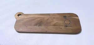 Planche à découper rectangulaire en bois d'acacia naturel et bambou Planche à fromage design en résine bleue Ustensiles de cuisine écologiques - Product Image 3