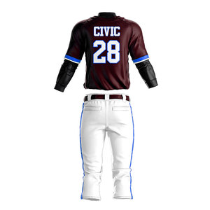 Newest Style Custom Polyester Made Baseball Jersey Uniform Plain Regular <b>Fit</b> And Top Quality Stitching Baseball Uniforms - Product Image 3