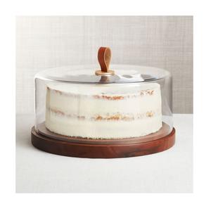 Décoration de mariage de style moderne Design de fantaisie Plateau de table Plateau à gâteaux en bois Support avec dessus en verre Fabricant en gros - Product Image 1