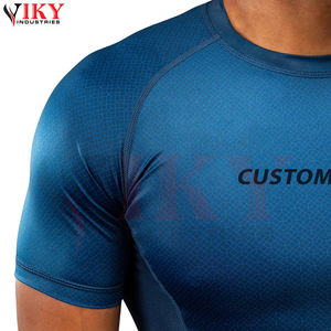 Camiseta de Protección Solar Azul Ligera con Precio de Mayoreo, Producto Nuevo y Moderno, Camiseta de Protección Solar para Adultos de Poliéster/Nailon con Impresión por Transferencia de Calor - Product Image 6