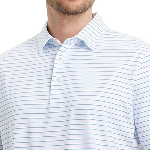 Camiseta de Polo de Golf Personalizada con Rayas, Cuello, Logotipo en la Manga, Botones, Secado Rápido, Elástica, Impresión por Sublimación, Fábrica VN - Product Image 4