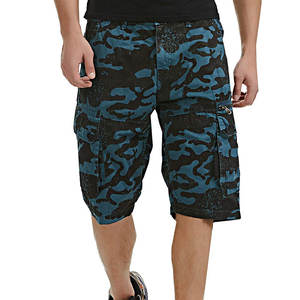 กางเกงขาสั้นคาร์โก้สำหรับผู้ชายกางเกงขาสั้นคาร์โก้สีทึบสวมใส่สบาย - Product Image 2