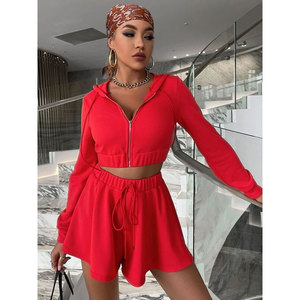 Ensembles de sweats à capuche et jupes en polaire pour femmes, automne 2025, pour un style décontracté et streetwear, avec logo personnalisé - Product Image 3