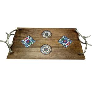 High Quality <b>Wooden</b> <b>Decorative</b> Tray Festive Celebration Gift <b>for</b> Christmas Holiday Season Top Standard Home <b>Decor</b> Hot Selling - Product Image 1