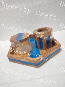 Epoxy Resin with Wood Customize <b>Incense</b> bakhoor <b>Burner</b> with tray and acrylic box for Return Gifts from Manufacturing Company - Product Image 6
