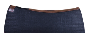 Tapis de selle profilé Western en feutre de laine 100% Siège en cuir 1 pouce d'épaisseur Confort optimal Coussin d'équitation équestre personnalisable - Product Image 4