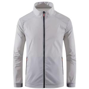 Veste de sport de pêche en plein air Protection solaire hommes laine col montant respirant imperméable coupe-vent décontracté coupe ample avant - Product Image 2