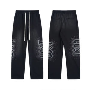 Pantalones de chándal estampados para hombre 100 por ciento algodón casual streetwear joggers con logotipo personalizado disponible para venta al por mayor - Product Image 2