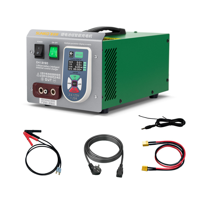 SUNKKO 15A 20A 30A 50A Adjustable Current Battery Charger 3.6-125V Lithium Car Repair Capacity Tester Digital Power Supply