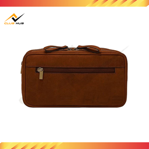 Kit de afeitado ecológico de cuero genuino de calidad superior Bolsa colgante Resistente al agua Dopp de viaje Hecho en Pakistán - Product Image 2