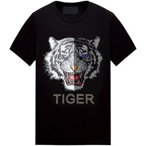 Última calidad superior diseño personalizado buen Material de baja tasa mujeres camisetas al por mayor OEM servicios camiseta personalizada Rhinestone camisetas - Product Image 2