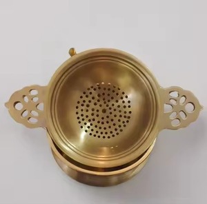 Style Pure Brass <b>Tea</b> Filter Strainer Top Sale Food Grade Reusable Push Strainer <b>Tea</b> Infuser - Product Image 6