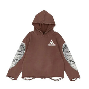 <b>Top</b> Selling OEM Service <b>Distress</b> Embroidery Hoodies Wholesale Price <b>Distress</b> Embroidery Hoodies 100% <b>Distress</b> Embroidery Hoodies - Product Image 1