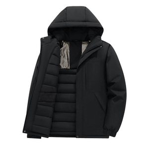 Chaqueta Casual de Invierno para Hombre J21888K, Nueva Tendencia 2025, Gruesa, Acolchada, con Capucha, Cortavientos, Cierre de Cremallera Frontal, Poliéster/Algodón, Softshell - Product Image 1