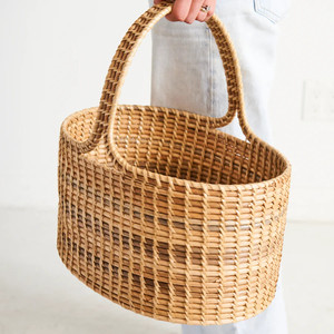 Top Selling Handmade Natural Oval Rattan Storage Basket With Handles <b>for</b> Picnic Basket or Market Basket From Vietnam - Product Image 6