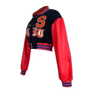 Veste universitaire élégante avec broderie 3D personnalisée fabriquée par le fabricant en gros de vestes universitaires de qualité supérieure Vestes Letterman pour femmes - Product Image 6