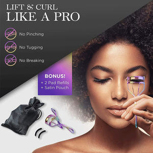 Recourbe-cils de beauté revêtus de titane en acier inoxydable allemand avec coussinet arrondi pour des boucles durables - Product Image 2