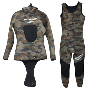 Sweat à capuche deux pièces à manches longues sans camouflage <span class=keywords><strong>combinaison</strong></span> de <span class=keywords><strong>plongée</strong></span> 3mm <span class=keywords><strong>5mm</strong></span> 7mm <span class=keywords><strong>combinaison</strong></span> de pêche sous-marine pour hommes - Product Image 2