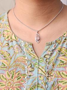 จี้เงินมีสไตล์พร้อมโรสควอตซ์สวมใส่ได้ทุกวันจี้และเครื่องรางสวยงาม - Product Image 2