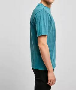 Camiseta cómoda y ajustable con hombros caídos, transpirable, a bajo precio, de uso casual, fácil de llevar, para hombre, con logotipo personalizado. - Product Image 1