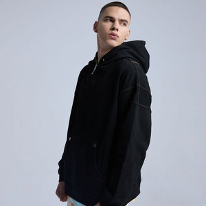 Sudadera con capucha para hombre, al por mayor, con media cremallera, 100% algodón, oversize, bordada, con logo personalizado, OEM, invierno - Product Image 3