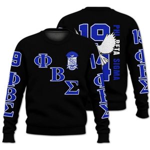 Phi Beta Sigma 1914 Suéter de punto blanco azul Chenille acrílico Letras griegas Sigma Beta Fraternidad Suéter Ropa griega - Product Image 5