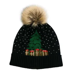 Treeling pour chapeau acrylique créatif chapeau de père noël tricoté chapeaux de noël arbre de noël