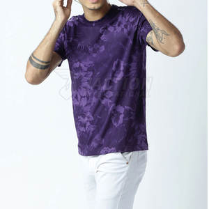 Camisetas de sublimación para hombre de calidad superior 100% algodón transpirable ajuste holgado patrón sólido impreso al por mayor - Product Image 4